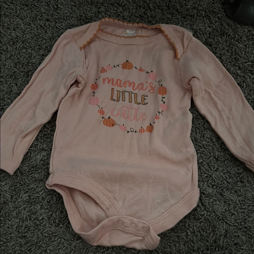 Pink Cotton Bodysuit One Piece with Snap Closures